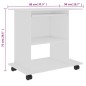 vidaXL Schreibtisch Weiß 80x50x75 cm Holzwerkstoff vidaXL Schreibtisch Weiß 80x50x75 cm Holzwerkstoff