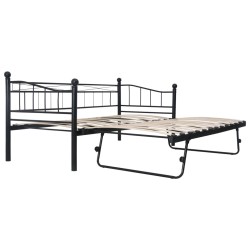 vidaXL Bettgestell Schwarz Stahl 180×200/90×200 cm