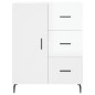 Highboard Hochglanz-Weiß 69,5x34x180 cm Holzwerkstoff Highboard Hochglanz-Weiß 69,5x34x180 cm Holzwerkstoff