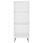 vidaXL Regalschrank Hochglanz-Weiß 34,5x32,5x90 cm Holzwerkstoff vidaXL Regalschrank Hochglanz-Weiß 34,5x32,5x90 cm Holzwerkstoff