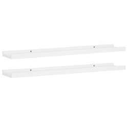 vidaXL Bilderleisten 2 Stk. Weiß 80x9x3 cm MDF