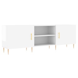 vidaXL TV-Schrank Hochglanz-Weiß 150x30x50 cm Holzwerkstoff