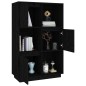 vidaXL Highboard Schwarz 74x35x117 cm Massivholz Kiefer vidaXL Highboard Schwarz 74x35x117 cm Massivholz Kiefer