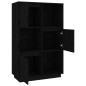 vidaXL Highboard Schwarz 74x35x117 cm Massivholz Kiefer vidaXL Highboard Schwarz 74x35x117 cm Massivholz Kiefer