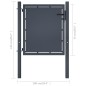 vidaXL Gartentor Stahl 100 x 75 cm Anthrazit vidaXL Gartentor Stahl 100 x 75 cm Anthrazit