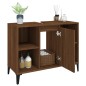 vidaXL Waschbeckenunterschrank Braun Eichen-Optik 80x33x60 cm vidaXL Waschbeckenunterschrank Braun Eichen-Optik 80x33x60 cm