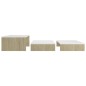 vidaXL Satztisch-Set Weiß und Sonoma-Eiche 100x100x26,5 cm vidaXL Satztisch-Set Weiß und Sonoma-Eiche 100x100x26,5 cm