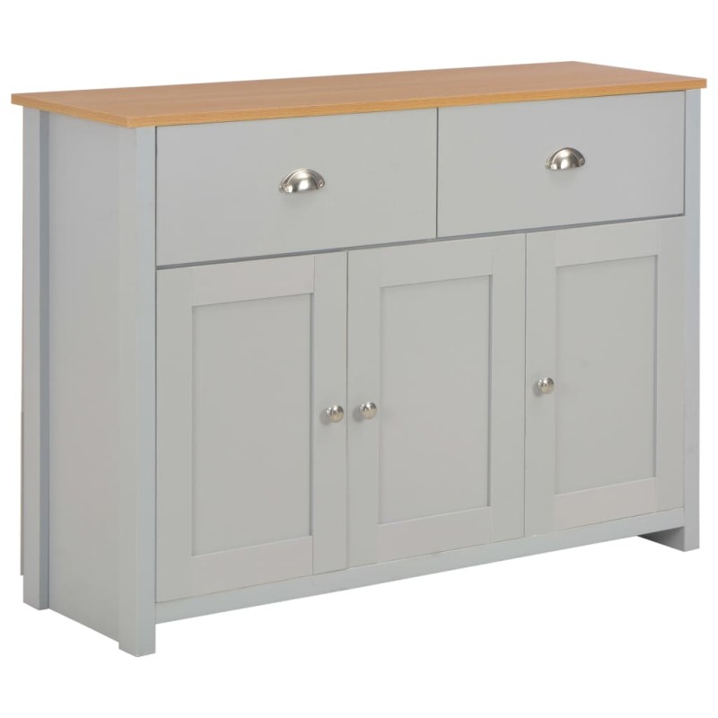 vidaXL Sideboard Grau 112x35x81 cm vidaXL Sideboard Grau 112x35x81 cm