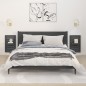 vidaXL Wand-Nachttische 2 Stk. Grau Massivholz Kiefer vidaXL Wand-Nachttische 2 Stk. Grau Massivholz Kiefer
