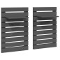 vidaXL Wand-Nachttische 2 Stk. Grau Massivholz Kiefer vidaXL Wand-Nachttische 2 Stk. Grau Massivholz Kiefer