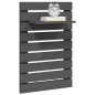 vidaXL Wand-Nachttische 2 Stk. Grau Massivholz Kiefer vidaXL Wand-Nachttische 2 Stk. Grau Massivholz Kiefer