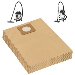vidaXL Papierbeutel für Nass- und Trockensauger 10 Stk. Braun
