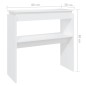 vidaXL Konsolentisch Weiß 80x30x80 cm Holzwerkstoff vidaXL Konsolentisch Weiß 80x30x80 cm Holzwerkstoff