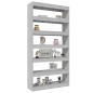 vidaXL Bücherregal/Raumteiler Grau Sonoma 100×30×198 cm Holzwerkstoff