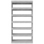 vidaXL Bücherregal/Raumteiler Grau Sonoma 100×30×198 cm Holzwerkstoff