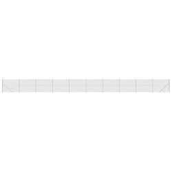 Maschendrahtzaun mit Bodenflansch Silbern 2,2x25 m