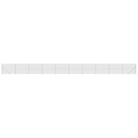 Maschendrahtzaun mit Bodenflansch Silbern 2,2x25 m