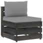 vidaXL 6-tlg. Garten-Lounge-Set mit Kissen Grau Imprägniertes Holz vidaXL 6-tlg. Garten-Lounge-Set mit Kissen Grau Imprägniertes Holz