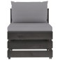 vidaXL 6-tlg. Garten-Lounge-Set mit Kissen Grau Imprägniertes Holz vidaXL 6-tlg. Garten-Lounge-Set mit Kissen Grau Imprägniertes Holz