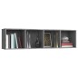 vidaXL Bücherregal/TV-Schrank Grau Sonoma 143x30x36 cm Holzwerkstoff vidaXL Bücherregal/TV-Schrank Grau Sonoma 143x30x36 cm Holzwerkstoff