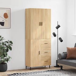 Highboard Sonoma-Eiche 69,5x34x180 cm Holzwerkstoff