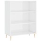 vidaXL Bücherregal Hochglanz-Weiß 69,5x32,5x90 cm Holzwerkstoff vidaXL Bücherregal Hochglanz-Weiß 69,5x32,5x90 cm Holzwerkstoff