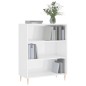vidaXL Bücherregal Hochglanz-Weiß 69,5x32,5x90 cm Holzwerkstoff vidaXL Bücherregal Hochglanz-Weiß 69,5x32,5x90 cm Holzwerkstoff