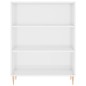 vidaXL Bücherregal Hochglanz-Weiß 69,5x32,5x90 cm Holzwerkstoff vidaXL Bücherregal Hochglanz-Weiß 69,5x32,5x90 cm Holzwerkstoff