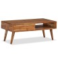 vidaXL Couchtisch Massivholz mit Schublade Geschnitzt 100 x 50 x 40 cm vidaXL Couchtisch Massivholz mit Schublade Geschnitzt 100 x 50 x 40 cm