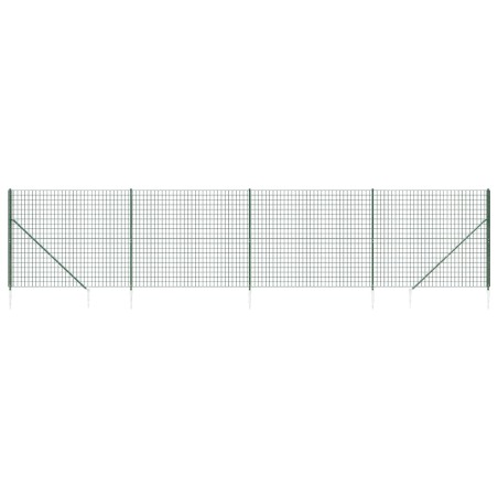 Maschendrahtzaun mit Bodenhülsen Grün 2,2x10 m