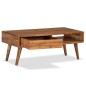 vidaXL Couchtisch Massivholz mit Schublade Geschnitzt 100 x 50 x 40 cm vidaXL Couchtisch Massivholz mit Schublade Geschnitzt 100 x 50 x 40 cm