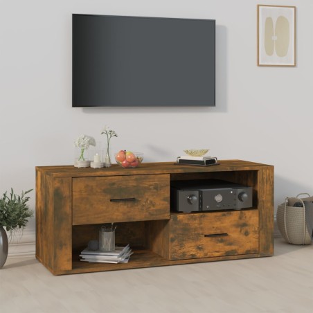 vidaXL TV-Schrank Räuchereiche 100x35x40 cm Holzwerkstoff