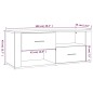vidaXL TV-Schrank Räuchereiche 100x35x40 cm Holzwerkstoff vidaXL TV-Schrank Räuchereiche 100x35x40 cm Holzwerkstoff