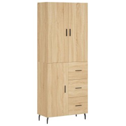 Highboard Sonoma-Eiche 69,5x34x180 cm Holzwerkstoff