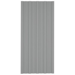 vidaXL Dachpaneele 12 Stk. Verzinkter Stahl Grau 100x45 cm