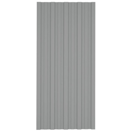 vidaXL Dachpaneele 12 Stk. Verzinkter Stahl Grau 100x45 cm