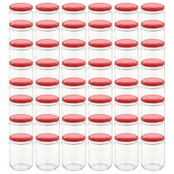 vidaXL Marmeladengläser mit Rotem Deckel 48 Stk. 230 ml