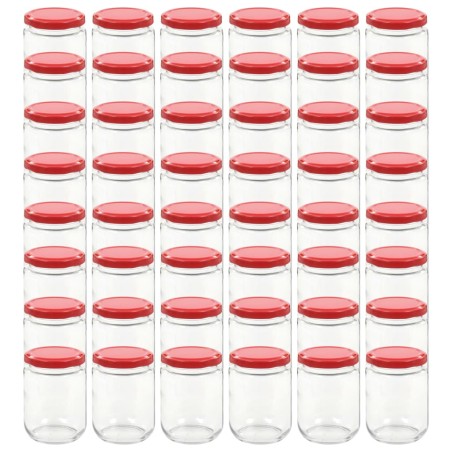 vidaXL Marmeladengläser mit Rotem Deckel 48 Stk. 230 ml