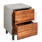 vidaXL Nachttisch Beton Akazienholz Massiv 40 x 30 x 50 cm vidaXL Nachttisch Beton Akazienholz Massiv 40 x 30 x 50 cm