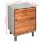 vidaXL Nachttisch Beton Akazienholz Massiv 40 x 30 x 50 cm vidaXL Nachttisch Beton Akazienholz Massiv 40 x 30 x 50 cm