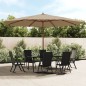 vidaXL Sonnenschirm mit Holzmast Taupe 400x273 cm vidaXL Sonnenschirm mit Holzmast Taupe 400x273 cm