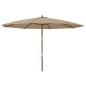 vidaXL Sonnenschirm mit Holzmast Taupe 400x273 cm vidaXL Sonnenschirm mit Holzmast Taupe 400x273 cm