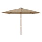 vidaXL Sonnenschirm mit Holzmast Taupe 400x273 cm vidaXL Sonnenschirm mit Holzmast Taupe 400x273 cm