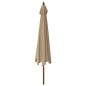 vidaXL Sonnenschirm mit Holzmast Taupe 400x273 cm vidaXL Sonnenschirm mit Holzmast Taupe 400x273 cm