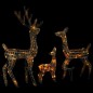 vidaXL LED-Rentier-Familie Weihnachtsdeko Acryl 300 LED Bunt vidaXL LED-Rentier-Familie Weihnachtsdeko Acryl 300 LED Bunt