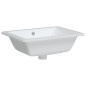 vidaXL Waschbecken Weiß 46,5x35x18 cm Rechteckig Keramik vidaXL Waschbecken Weiß 46,5x35x18 cm Rechteckig Keramik