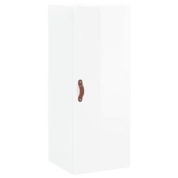 vidaXL Wandschrank Hochglanz-Weiß 34,5x34x90 cm