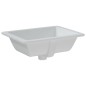 vidaXL Waschbecken Weiß 46,5x35x18 cm Rechteckig Keramik vidaXL Waschbecken Weiß 46,5x35x18 cm Rechteckig Keramik