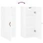 vidaXL Wandschrank Hochglanz-Weiß 34,5x34x90 cm vidaXL Wandschrank Hochglanz-Weiß 34,5x34x90 cm