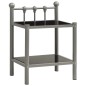 vidaXL Nachttische 2 Stk. Grau und Schwarz Metall und Glas vidaXL Nachttische 2 Stk. Grau und Schwarz Metall und Glas